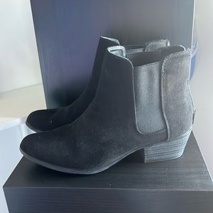 Black Suede Chelsea Boots